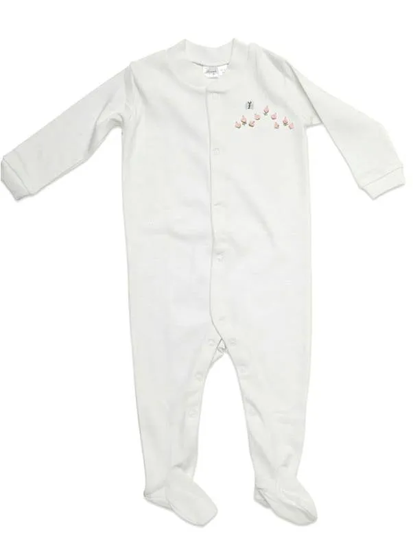 Footie, Rosebuds & Butterfly (Pink)