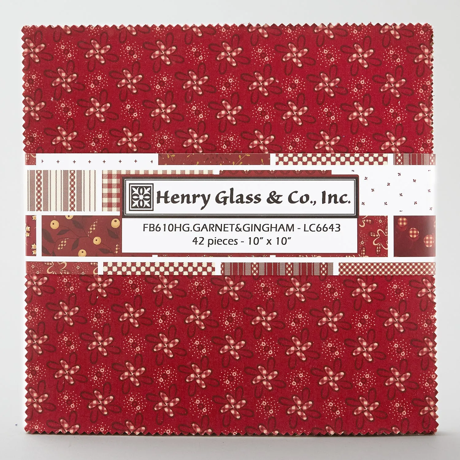 Garnets and Gingham 10" Squares