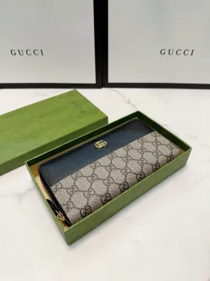 GC653 GG Marmont Zip Around Wallet / 7.5"W x 4.1"H x .8"D