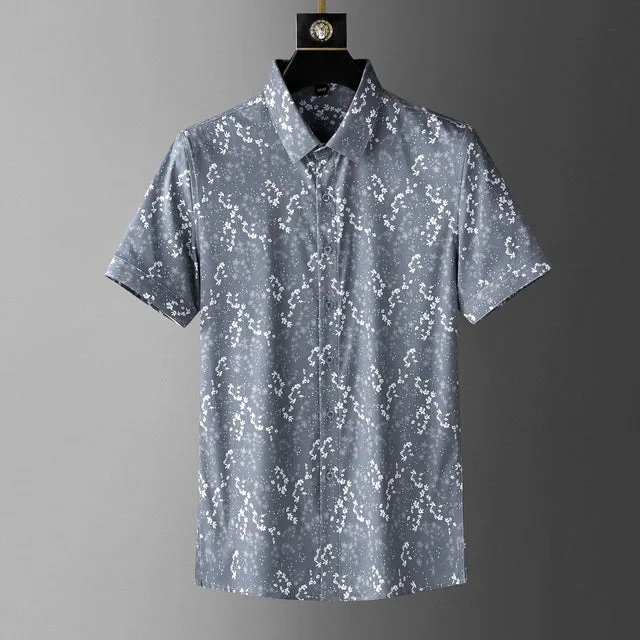 Geometric Printed Pattern Polyester Shirt