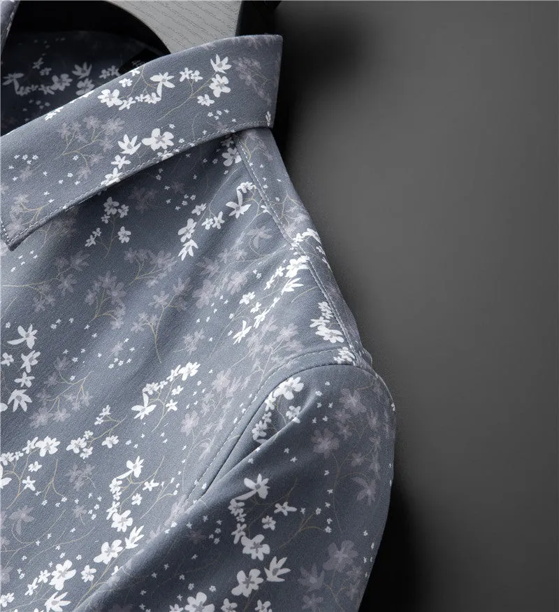 Geometric Printed Pattern Polyester Shirt