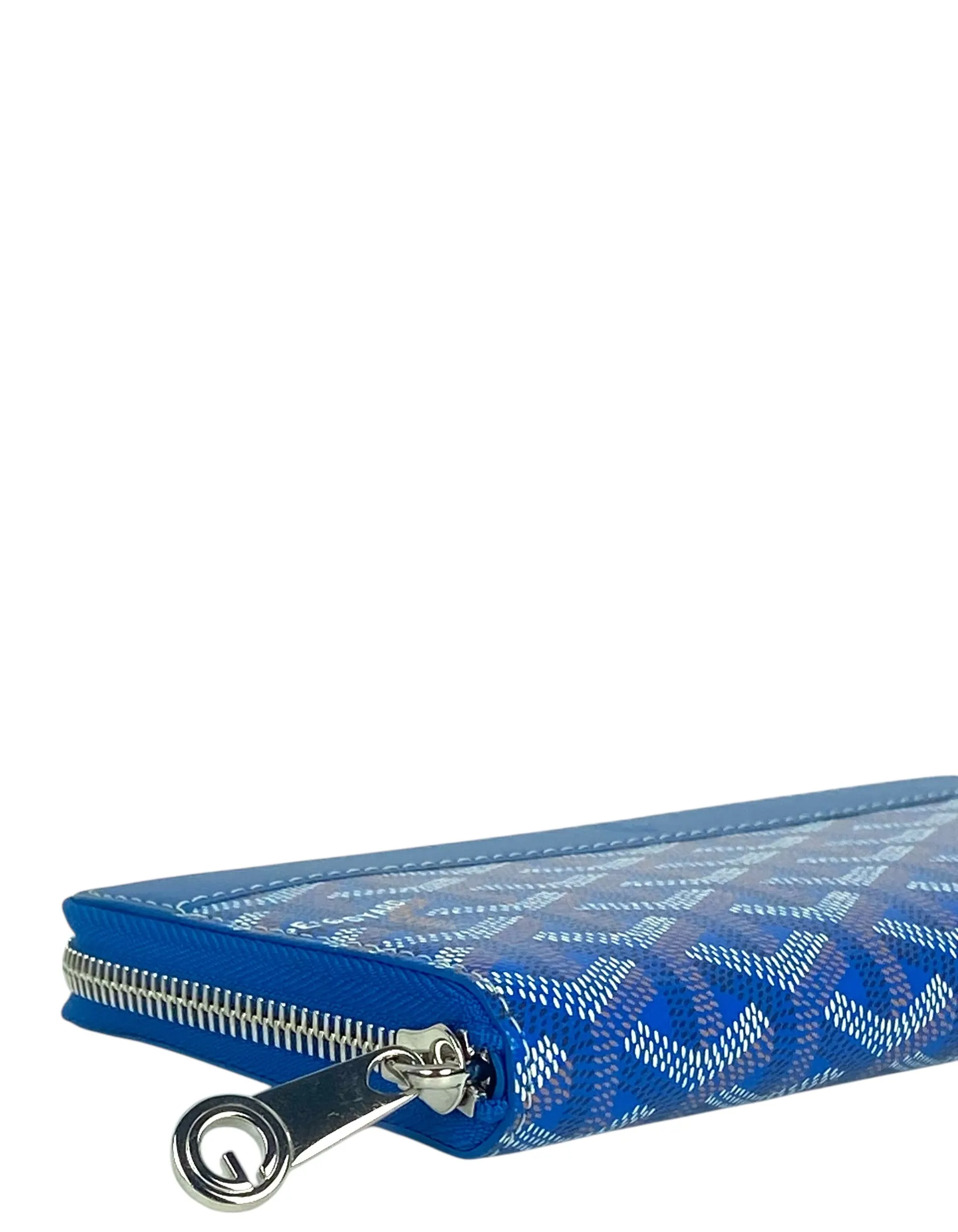 Goyard Goyardine Blue Matignon GM Wallet