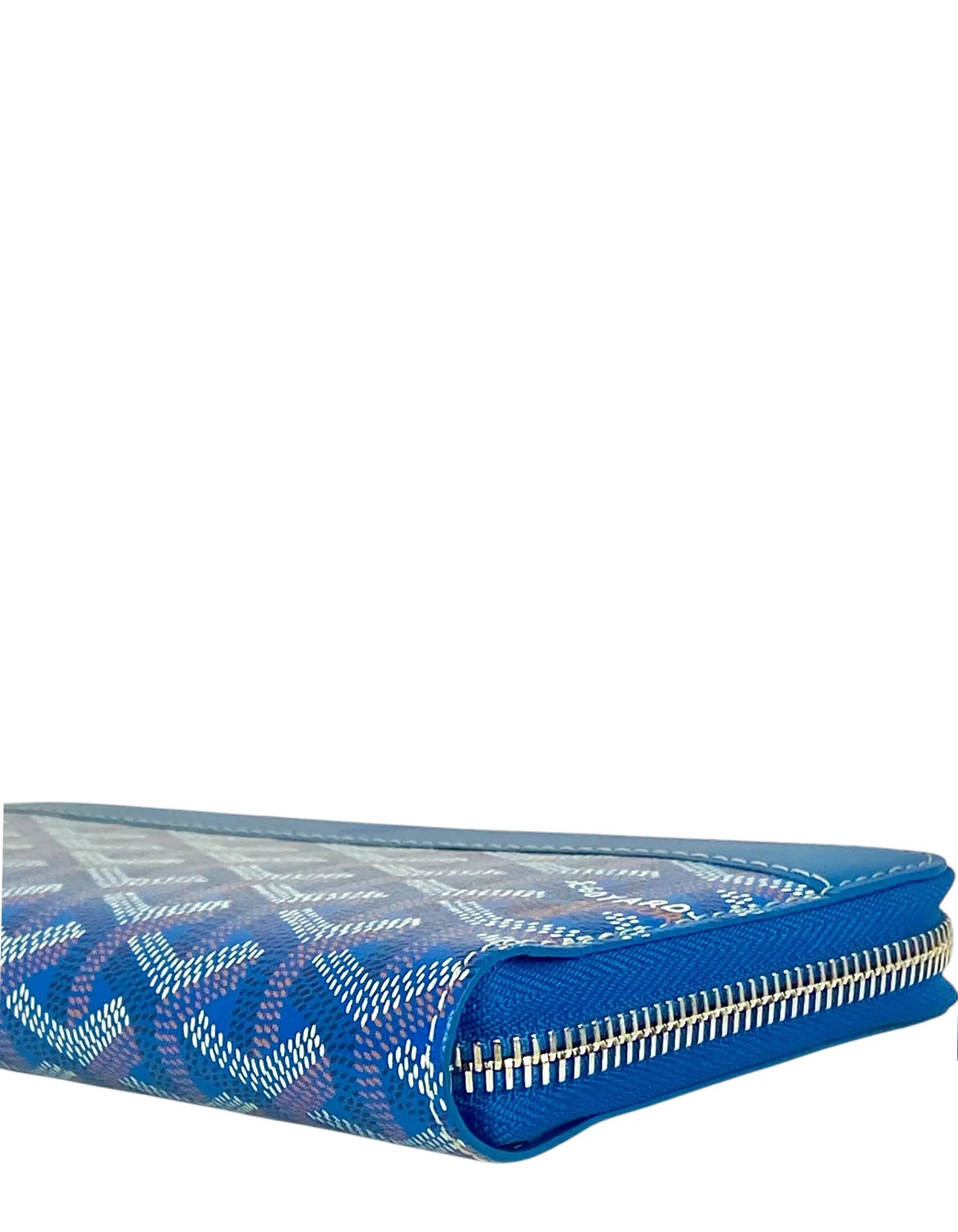 Goyard Goyardine Blue Matignon GM Wallet