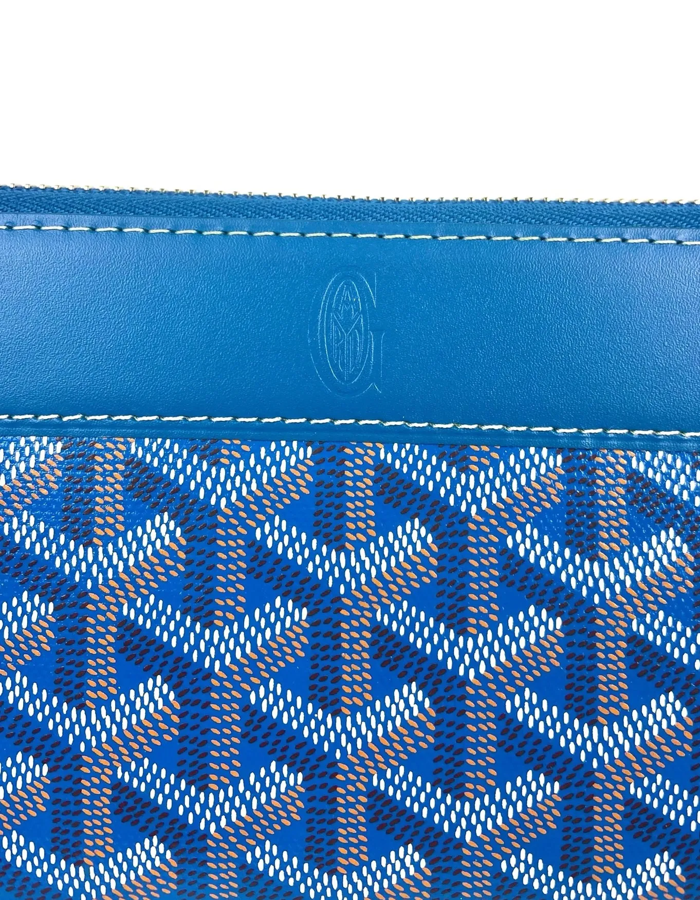 Goyard Goyardine Blue Matignon GM Wallet