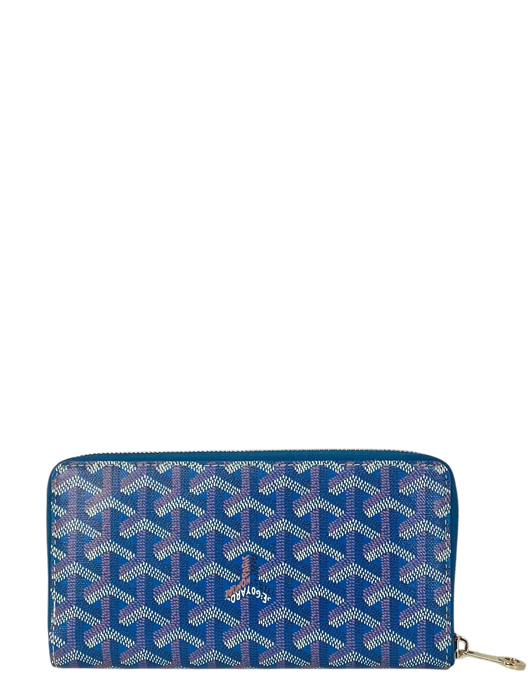 Goyard Goyardine Blue Matignon GM Wallet