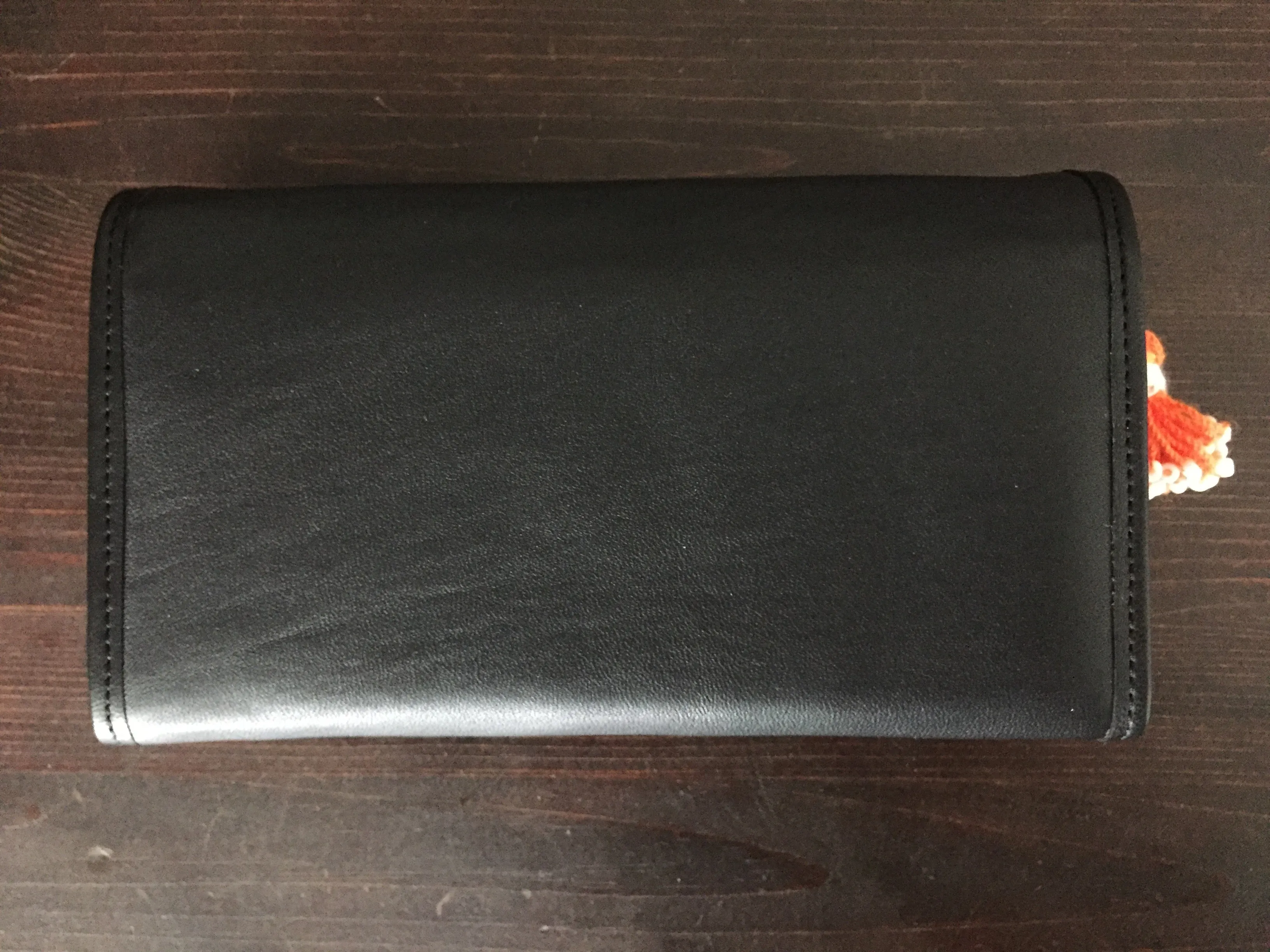 Handmade Leather Wallet with Hand Embroidery - Large