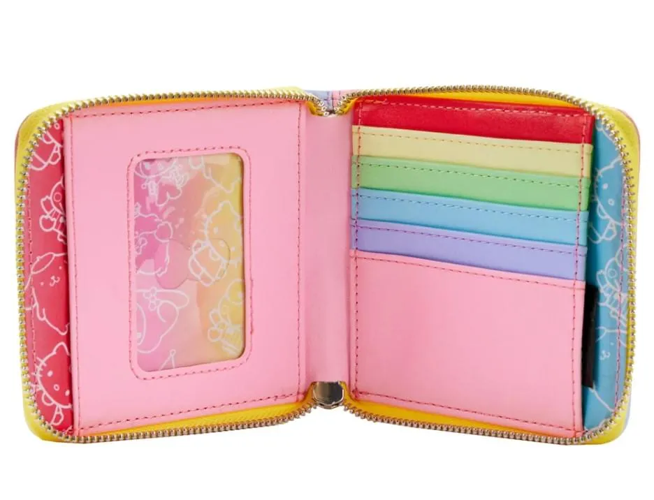 Hello Kitty and Friends Color Block Zip Around Wallet