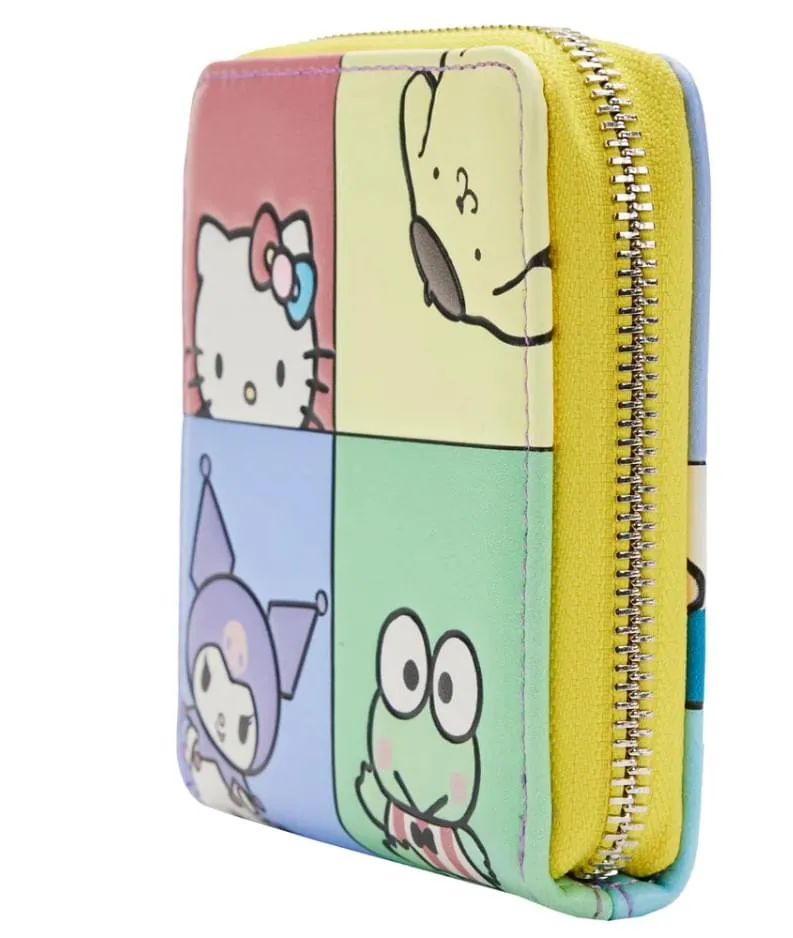 Hello Kitty and Friends Color Block Zip Around Wallet