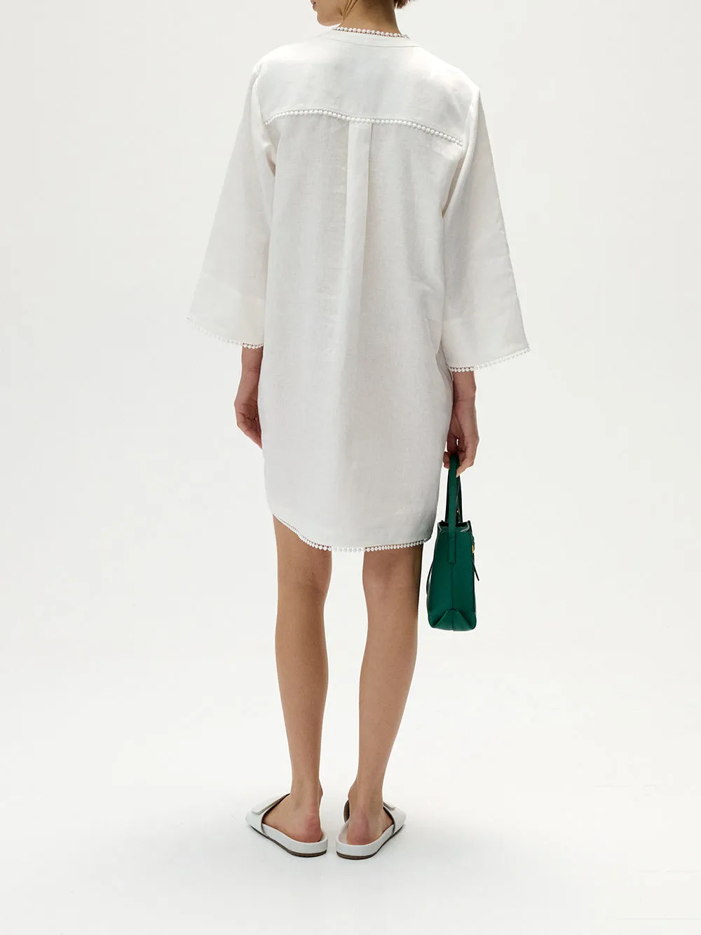 Hibiscus Embroidered Tunic Dress
