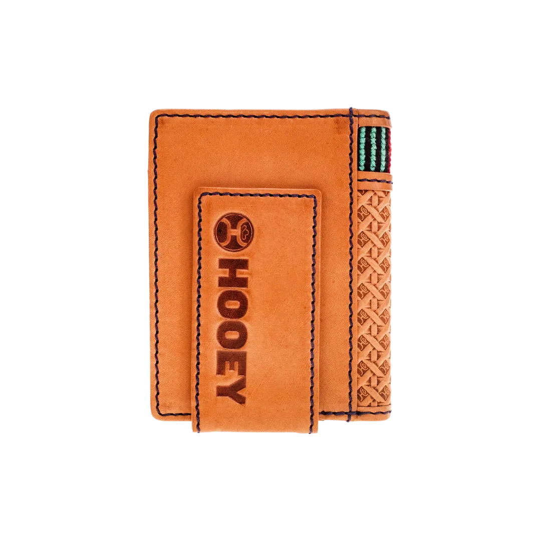 Hooey Men's Tarlo Basket Weave Bifold Tan Serape Money Clip