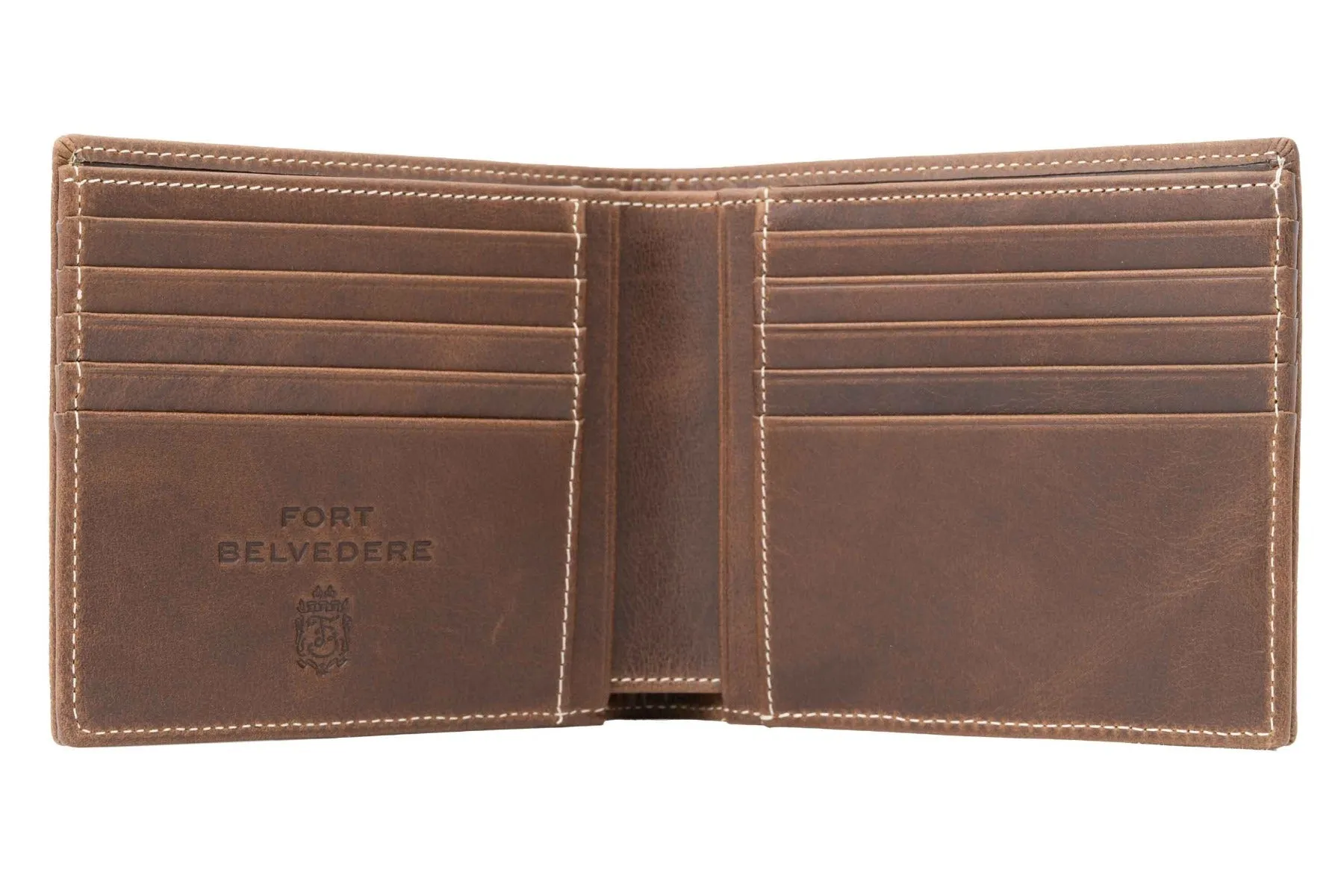 Le Grand 10 Card Antique Mahogany Leather Wallet