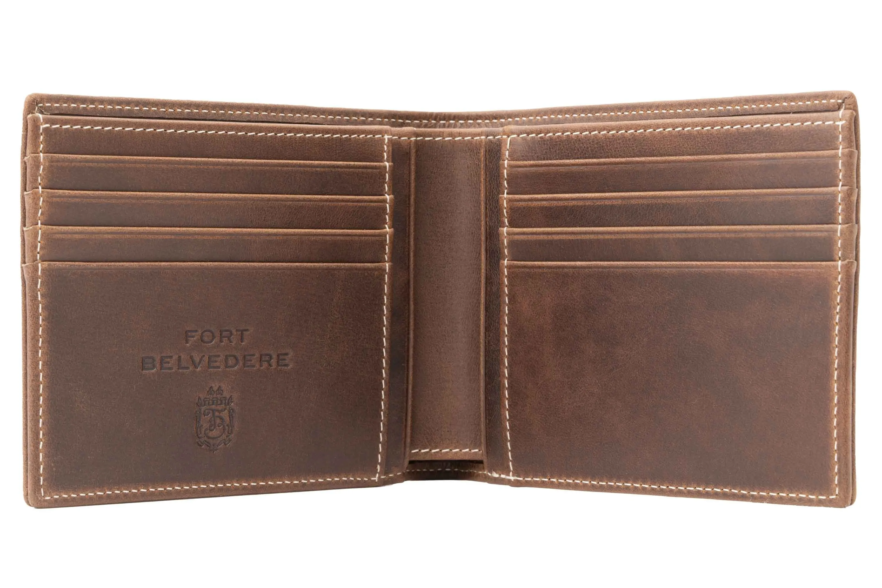 Le Grand 10 Card Antique Mahogany Leather Wallet
