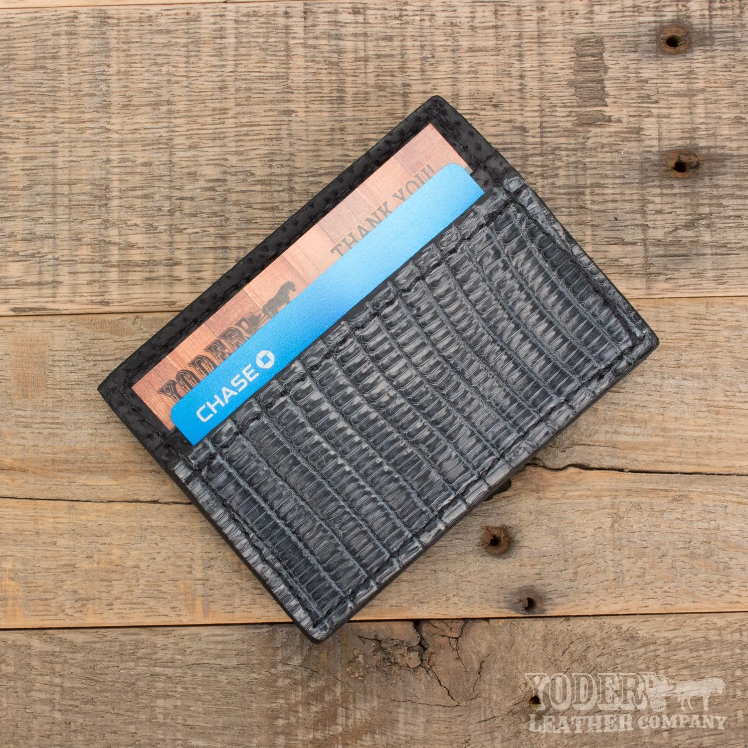 Lizard Gray Clip Wallet