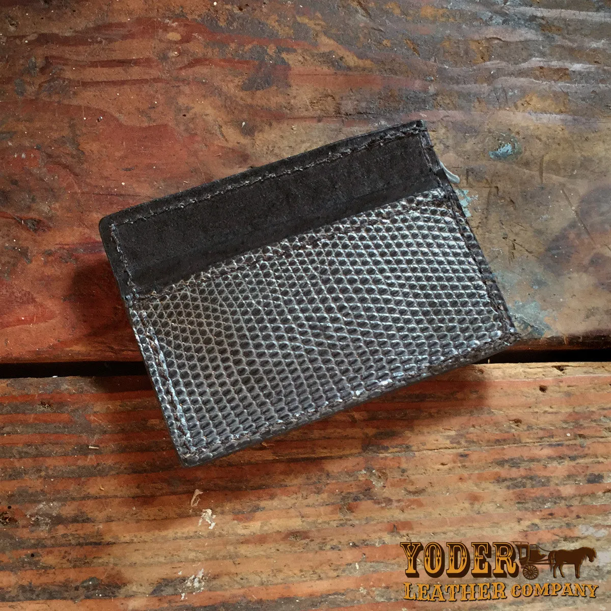 Lizard Gray Clip Wallet