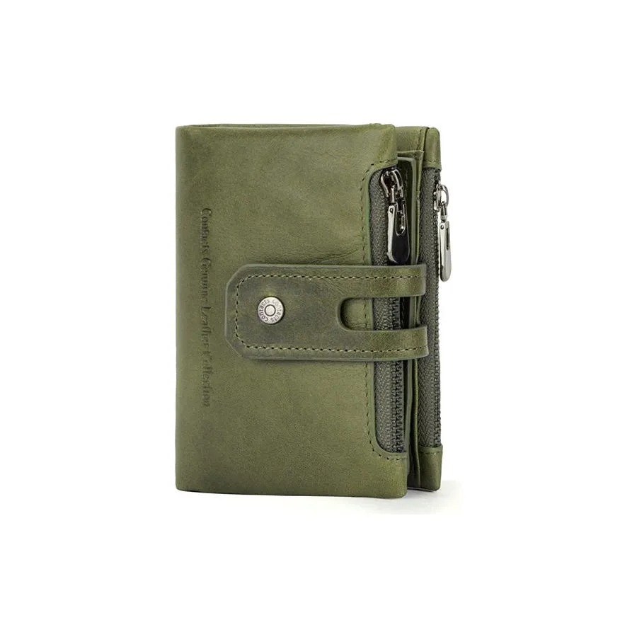 Luxvintage Genuine Leather Zipper Wallet