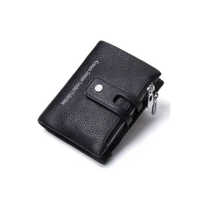 Luxvintage Genuine Leather Zipper Wallet
