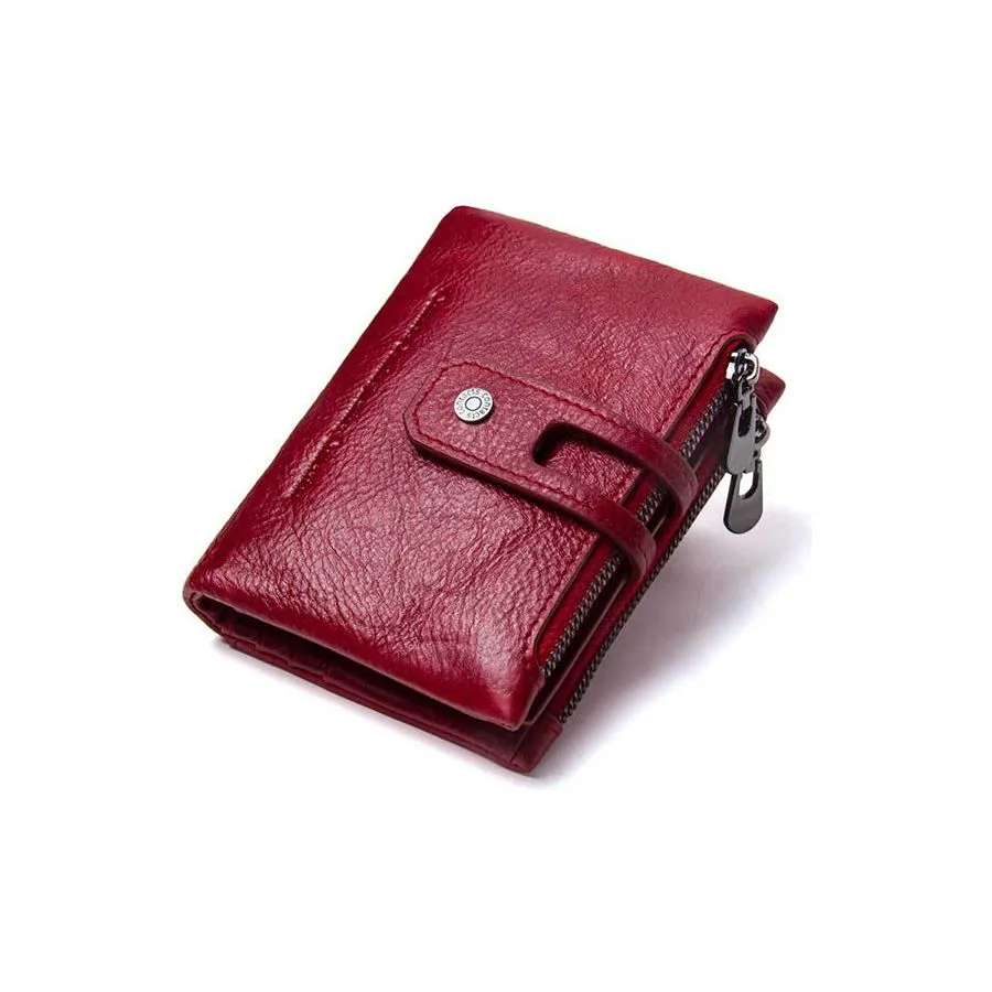 Luxvintage Genuine Leather Zipper Wallet