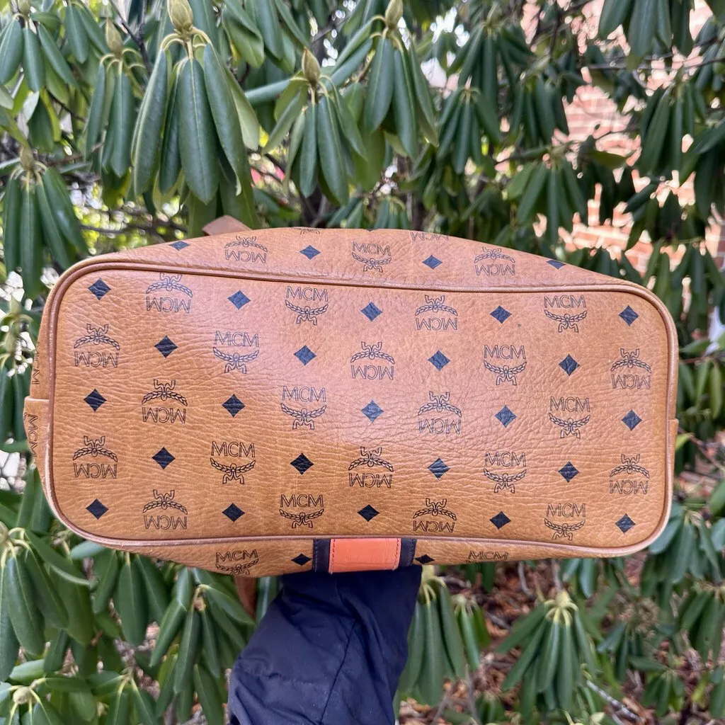 MCM Visetos Leather Tote Bag