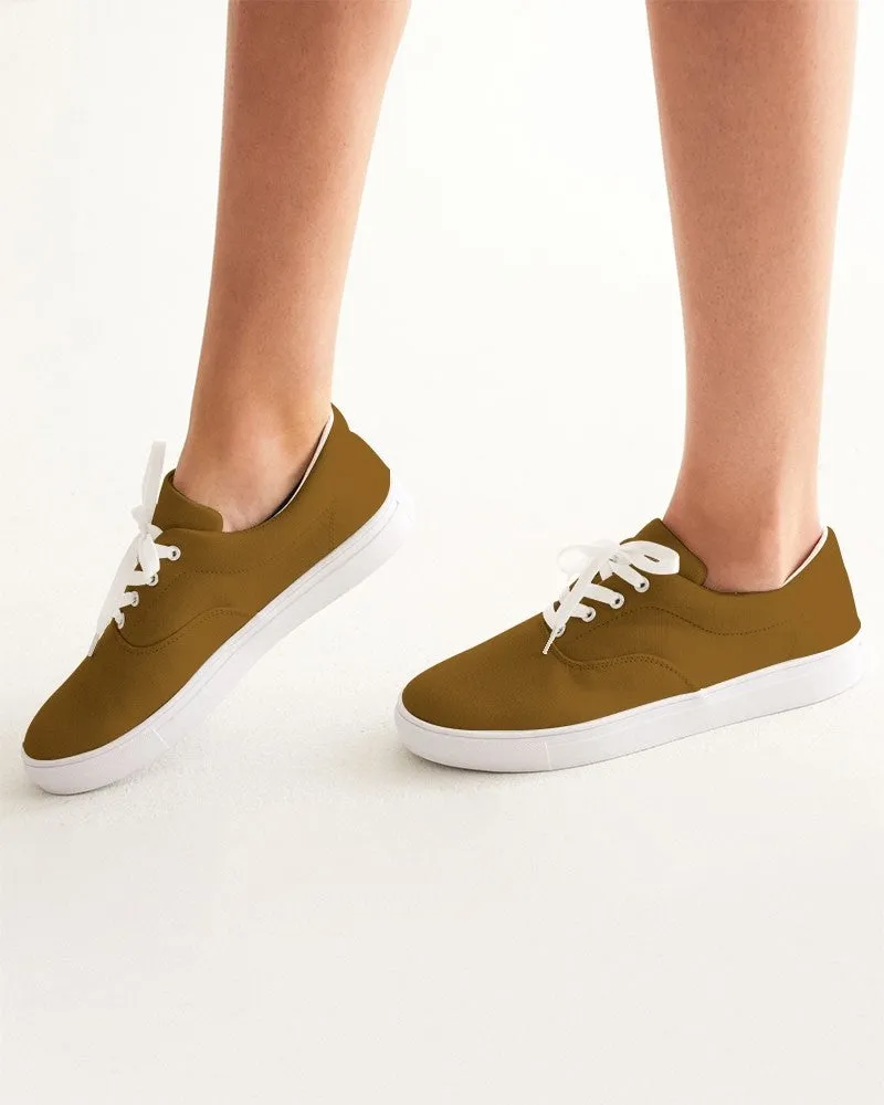 Medium Dark Orange Women's Canvas Sneakers | Women's | Medium Dark Pure Orange | C0M50Y100K60
