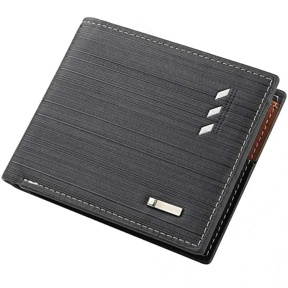 Men Wallets - Striped Leather Card & ID Holder MCW012