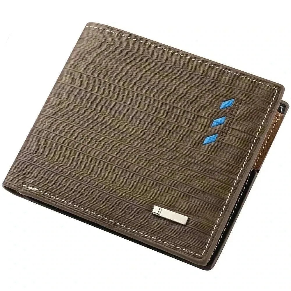 Men Wallets - Striped Leather Card & ID Holder MCW012