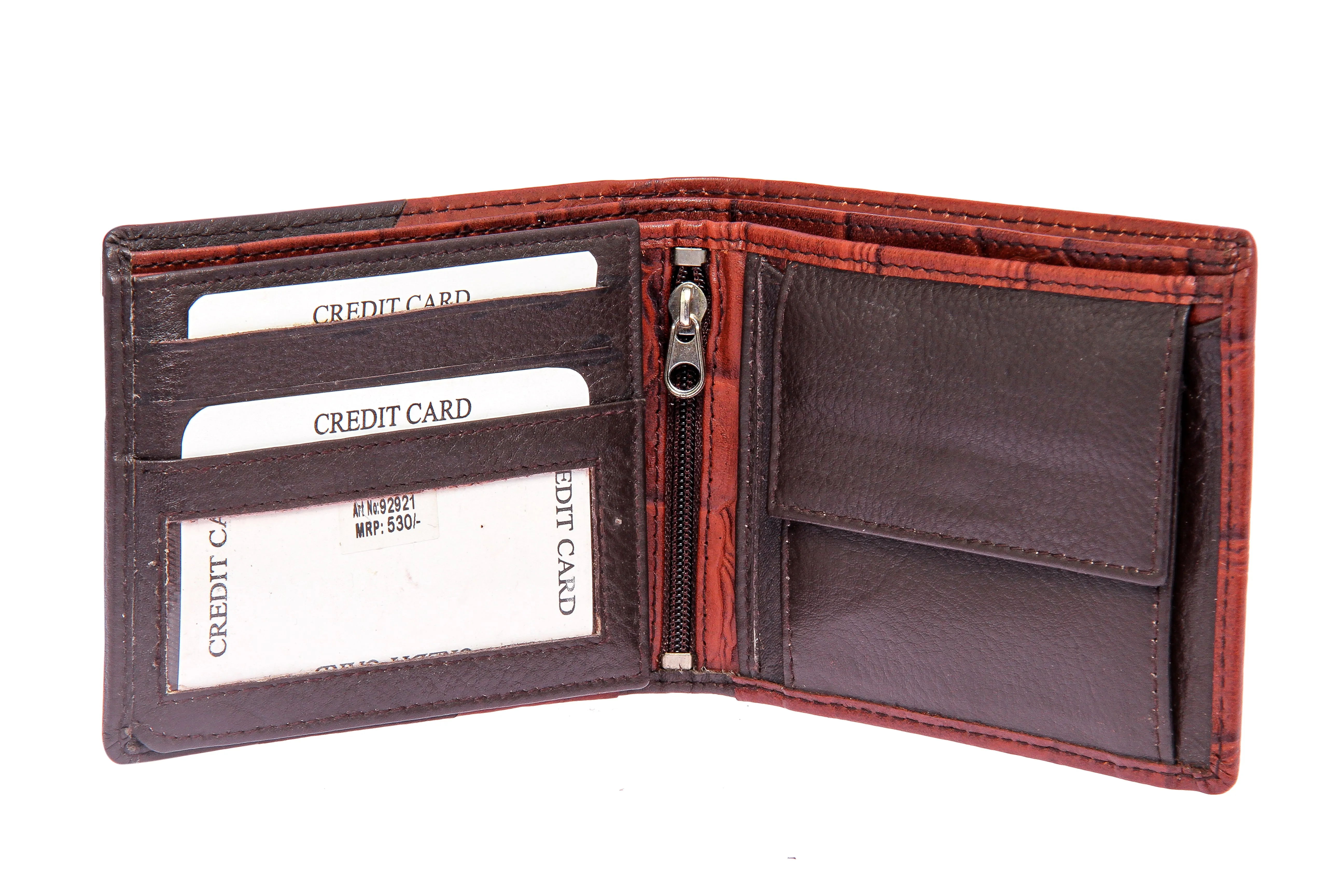 MENS LEATHER WALLET (RFID) 92921 (BROWN)