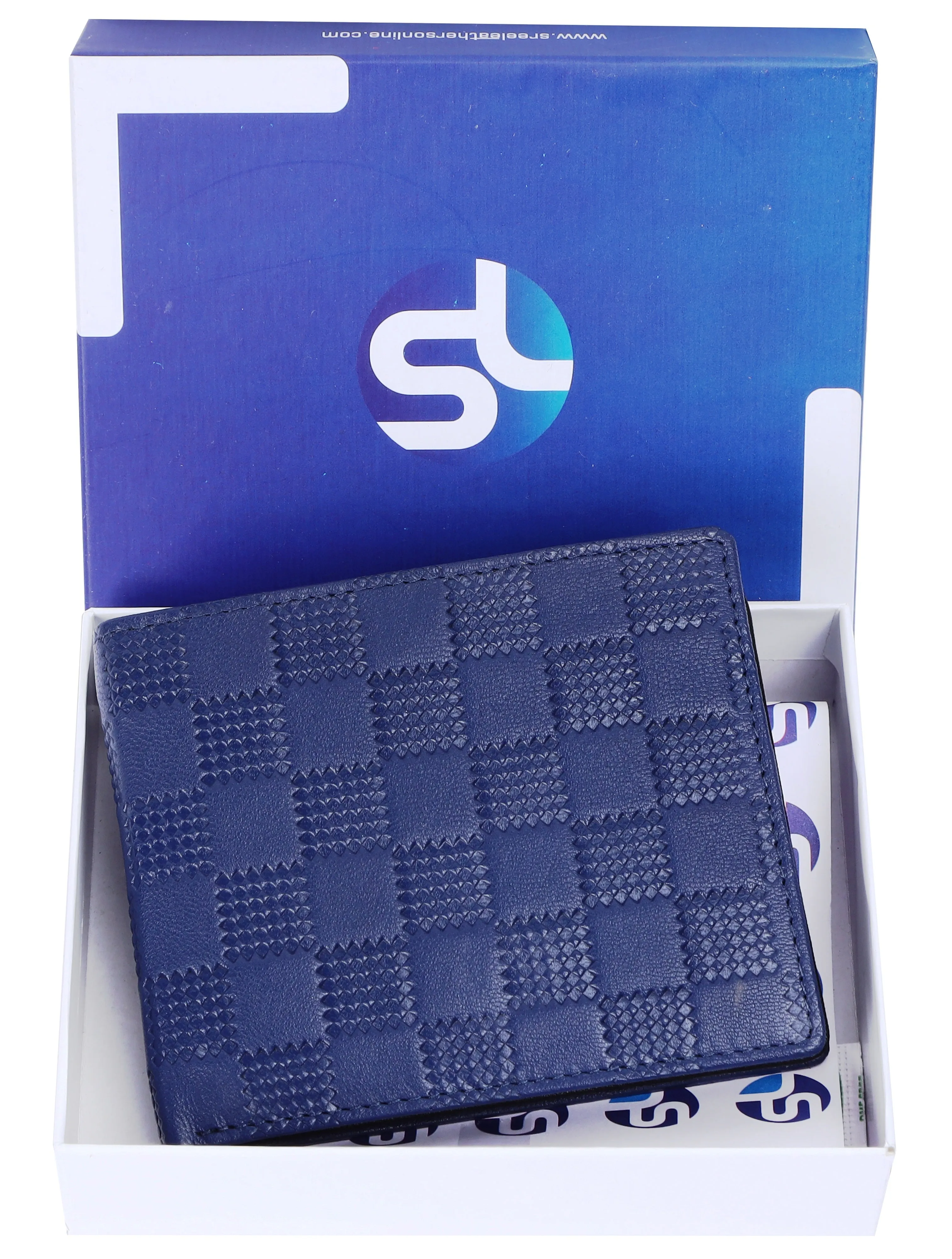 MENS LEATHER WALLET (RFID) 93702 (BLUE)