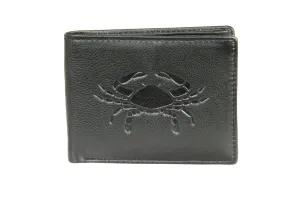 Mens leather wallet with zodiac sign 92983 (Cancer)