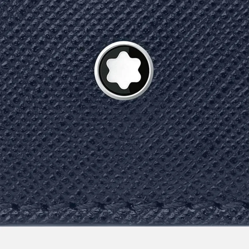 Montblanc Sartorial 6cc Blue Leather Wallet 128585