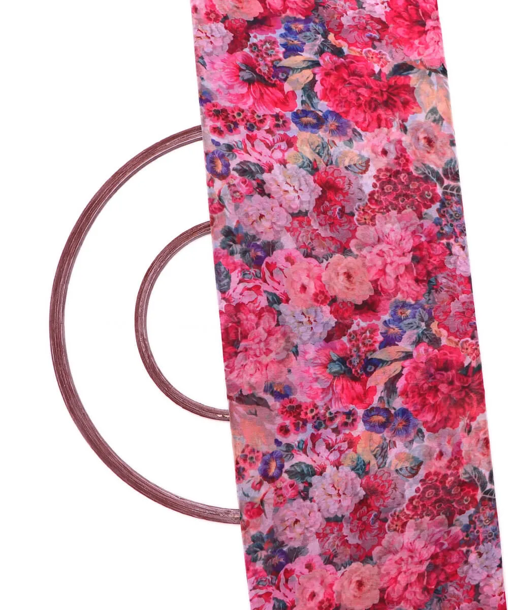 Multi Colour Floral Print Digital Print Chiffon Fabric