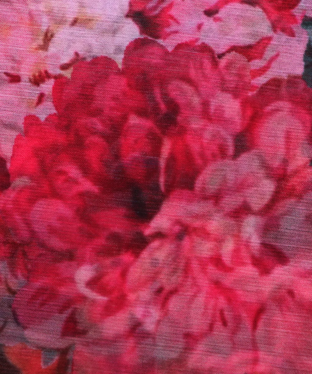 Multi Colour Floral Print Digital Print Chiffon Fabric
