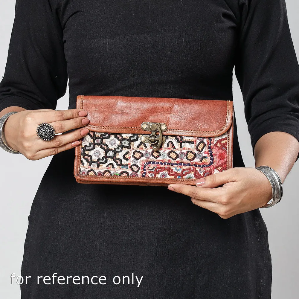 Multicolor - Kutch Embroidered Cotton Clutch / Wallet