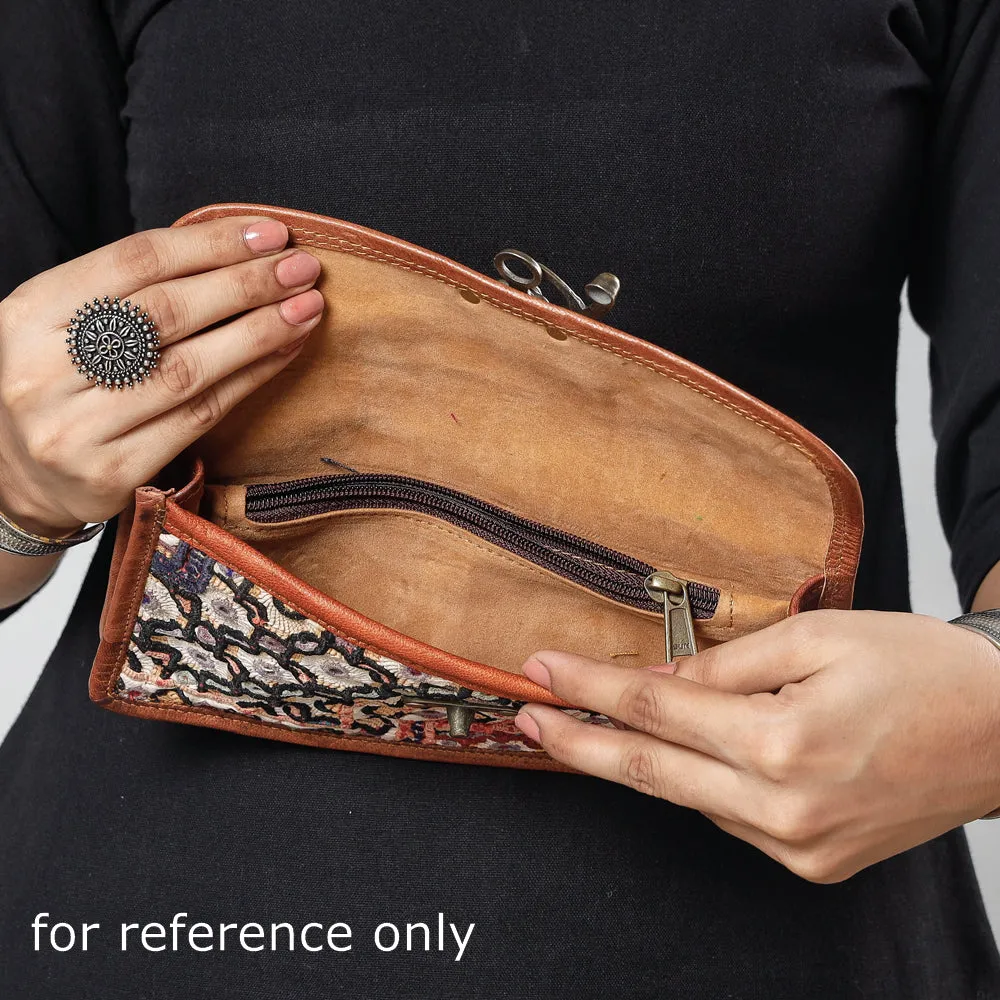 Multicolor - Kutch Embroidered Cotton Clutch / Wallet