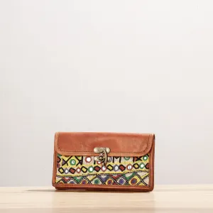 Multicolor - Kutch Embroidered Cotton Clutch / Wallet