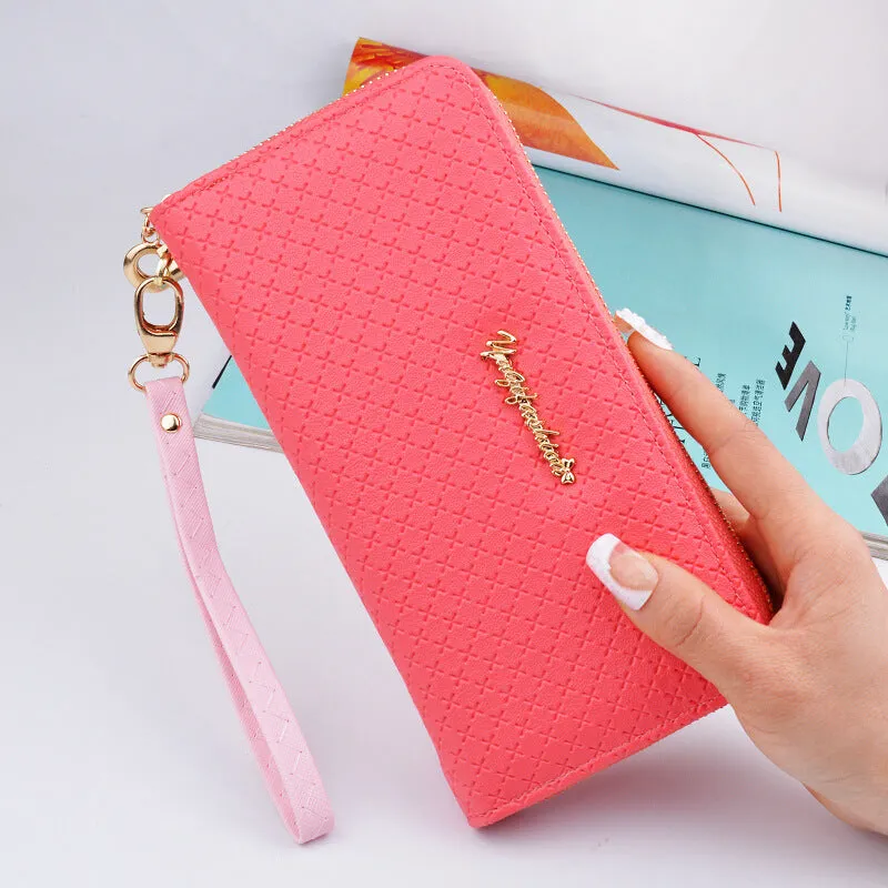 New pure color lady wristband handbag