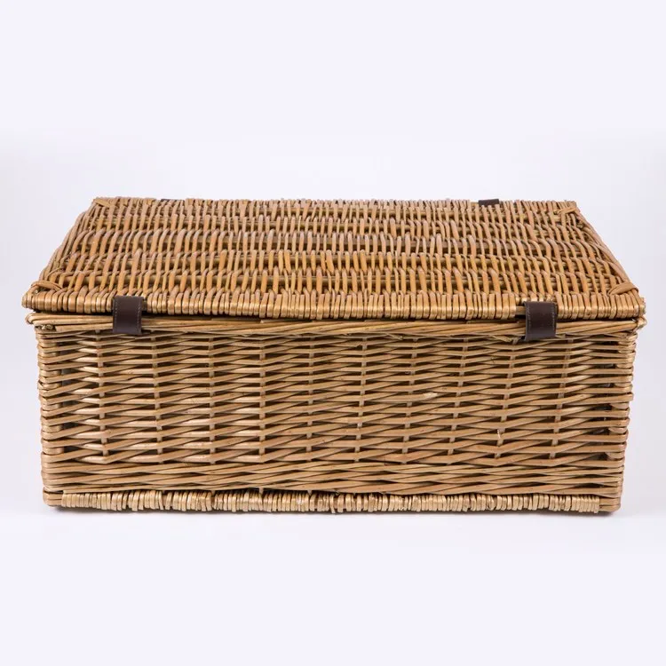 Newbury Picnic Basket, Navy and Maroon Plaid