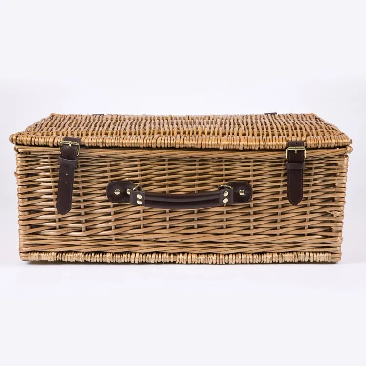Newbury Picnic Basket, Navy and Maroon Plaid