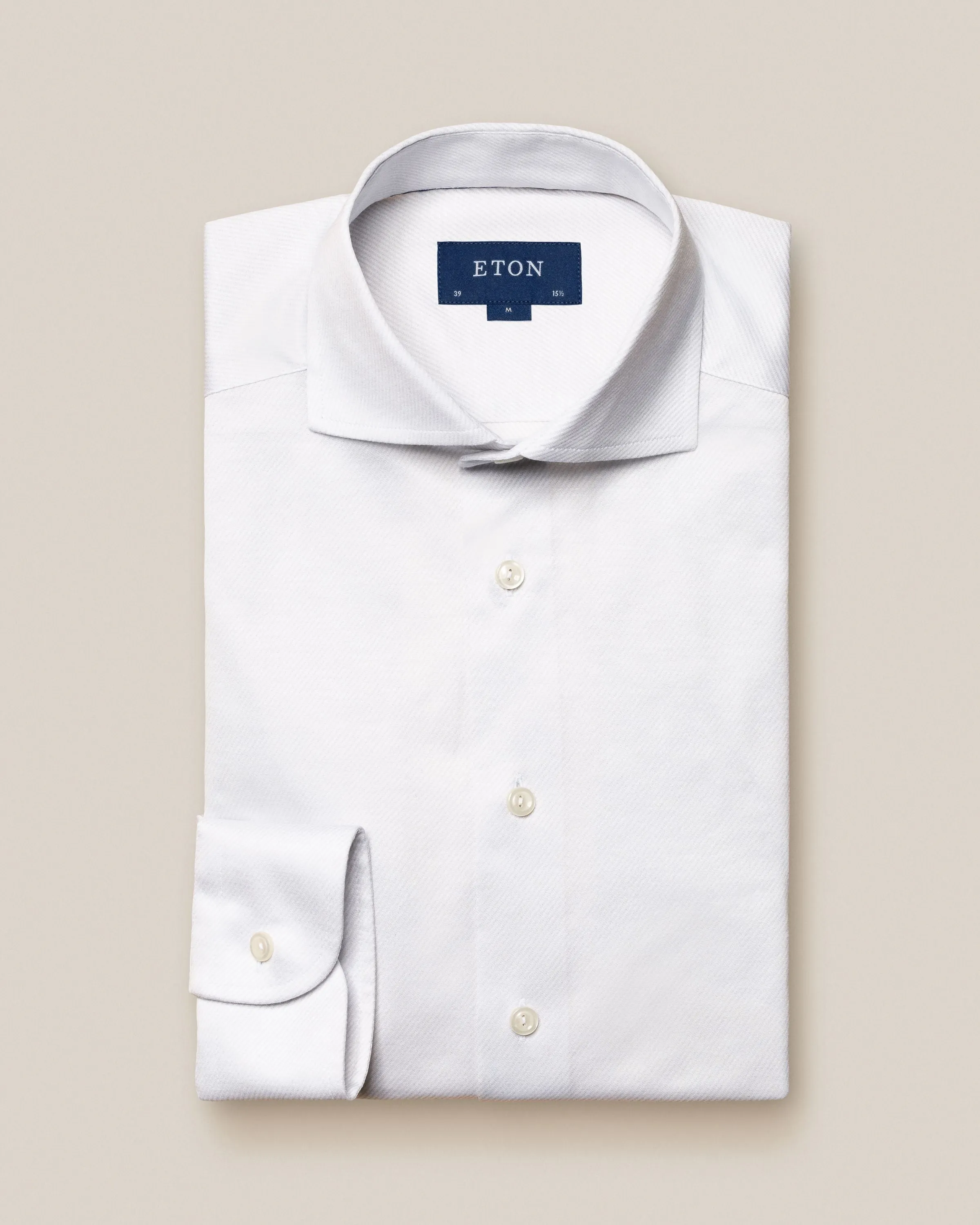 Off-White King Knit Stretch Contemporary Fit Shirt - ETON