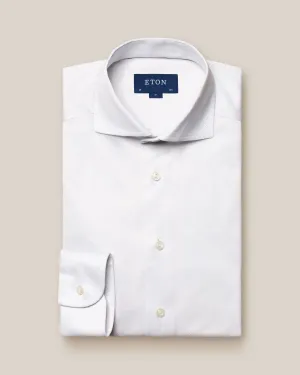 Off-White King Knit Stretch Contemporary Fit Shirt - ETON