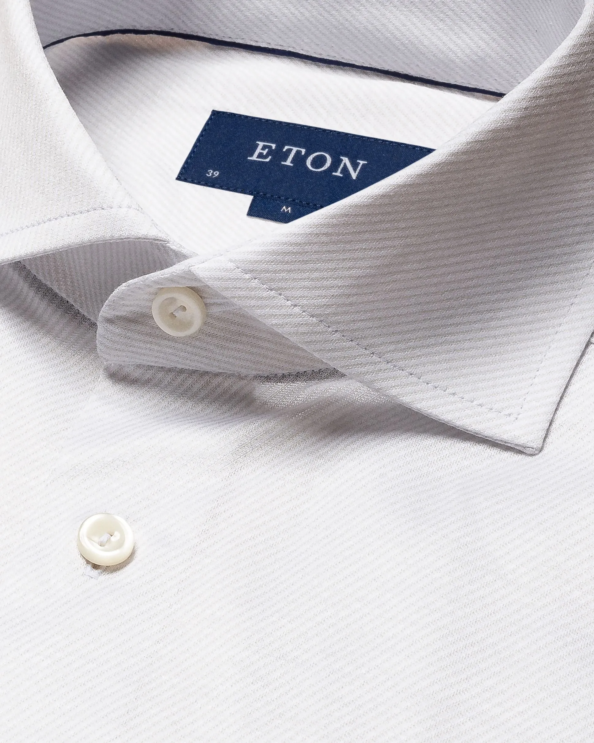 Off-White King Knit Stretch Contemporary Fit Shirt - ETON