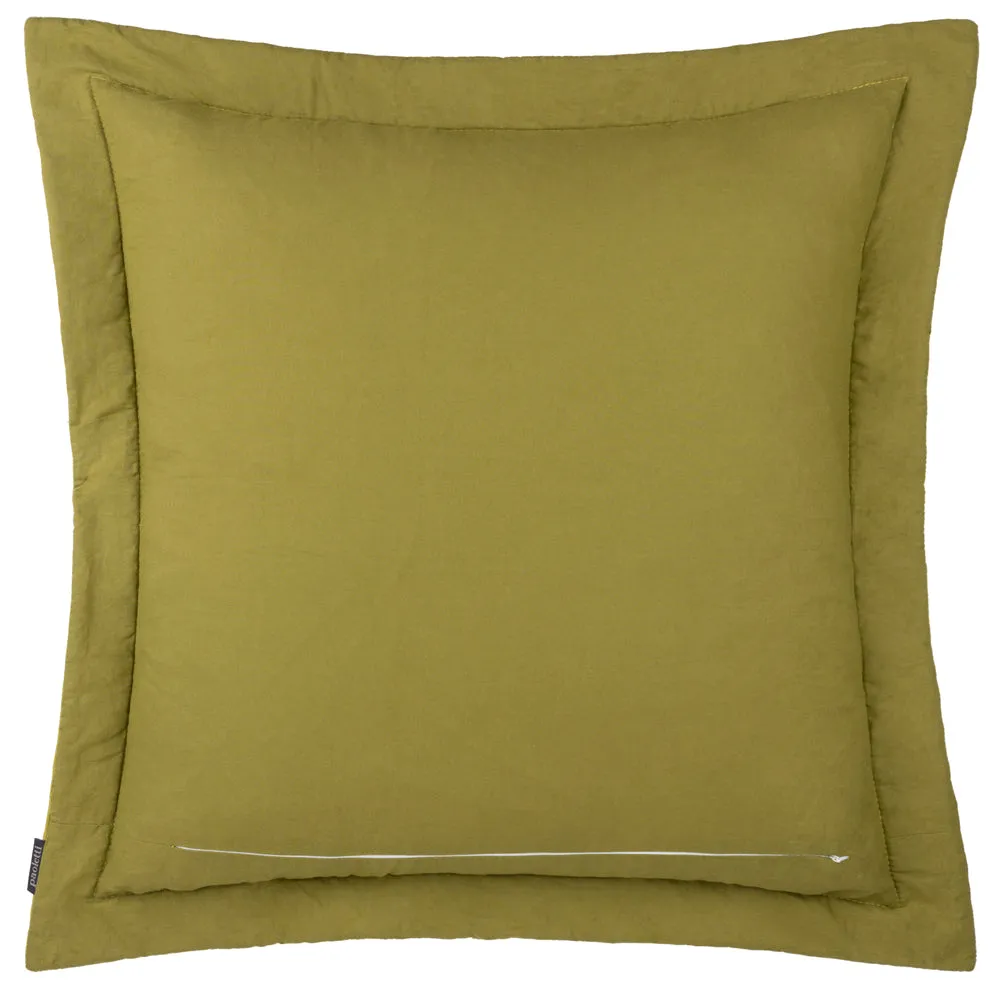 Palmeria Quilted Velvet Cushion Moss