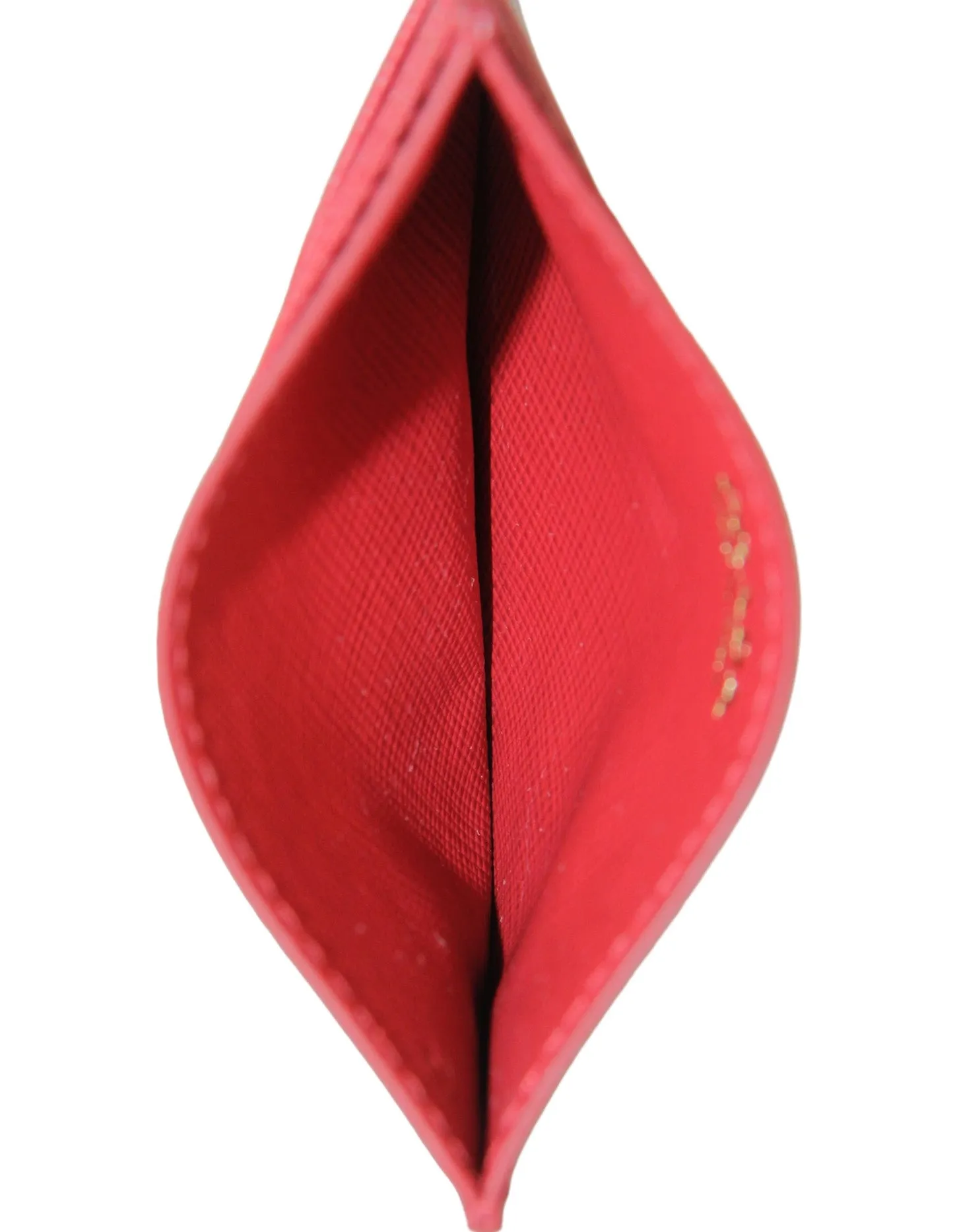 Prada Fiery Red Saffiano Leather Card Holder