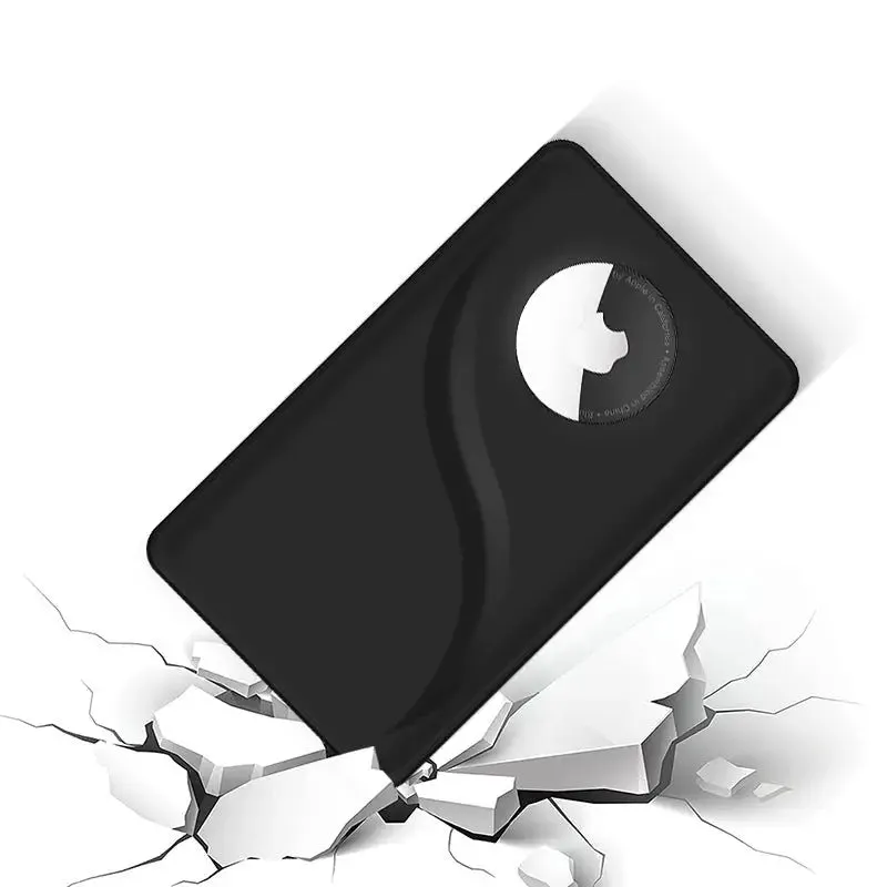 Protective Sleeve Wallet for AirTag - Stylish Black Card Case