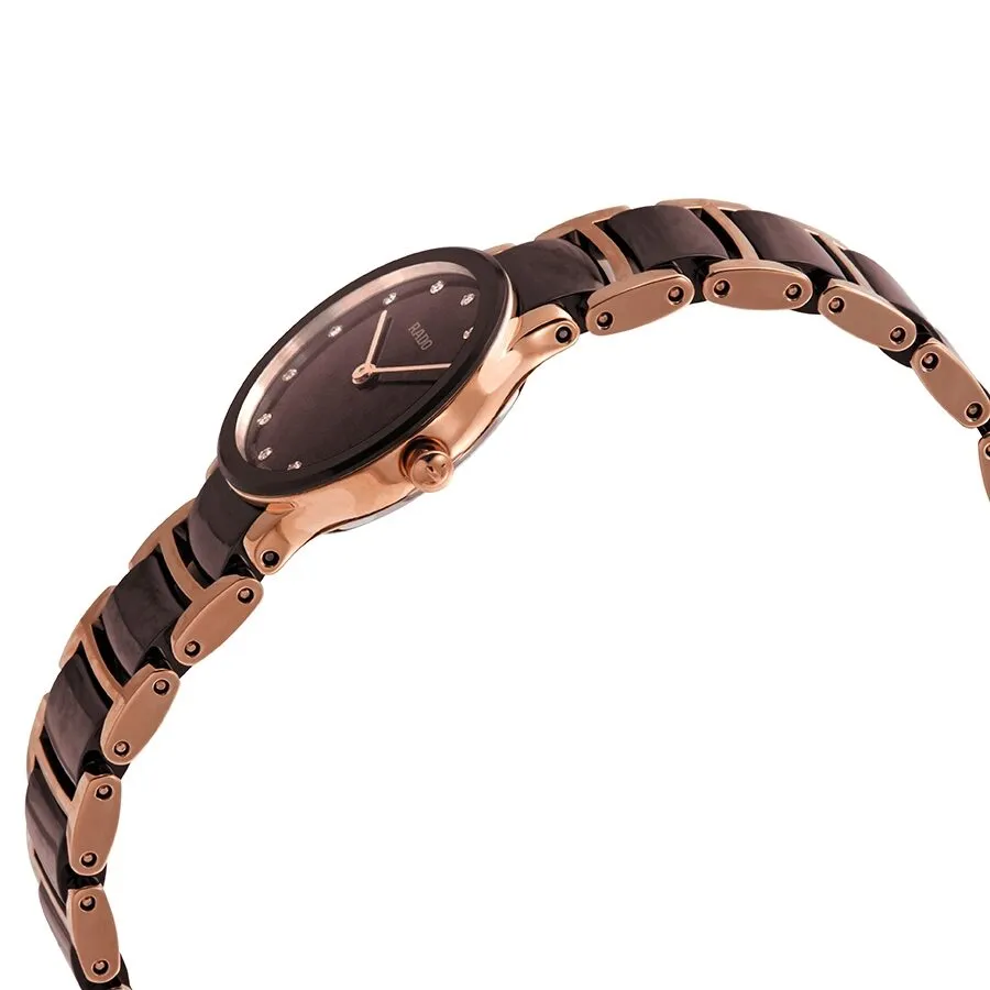 Rado Centrix Brown Diamond Dial Ladies Watch R30190702