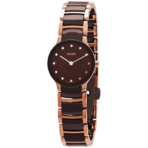Rado Centrix Brown Diamond Dial Ladies Watch R30190702