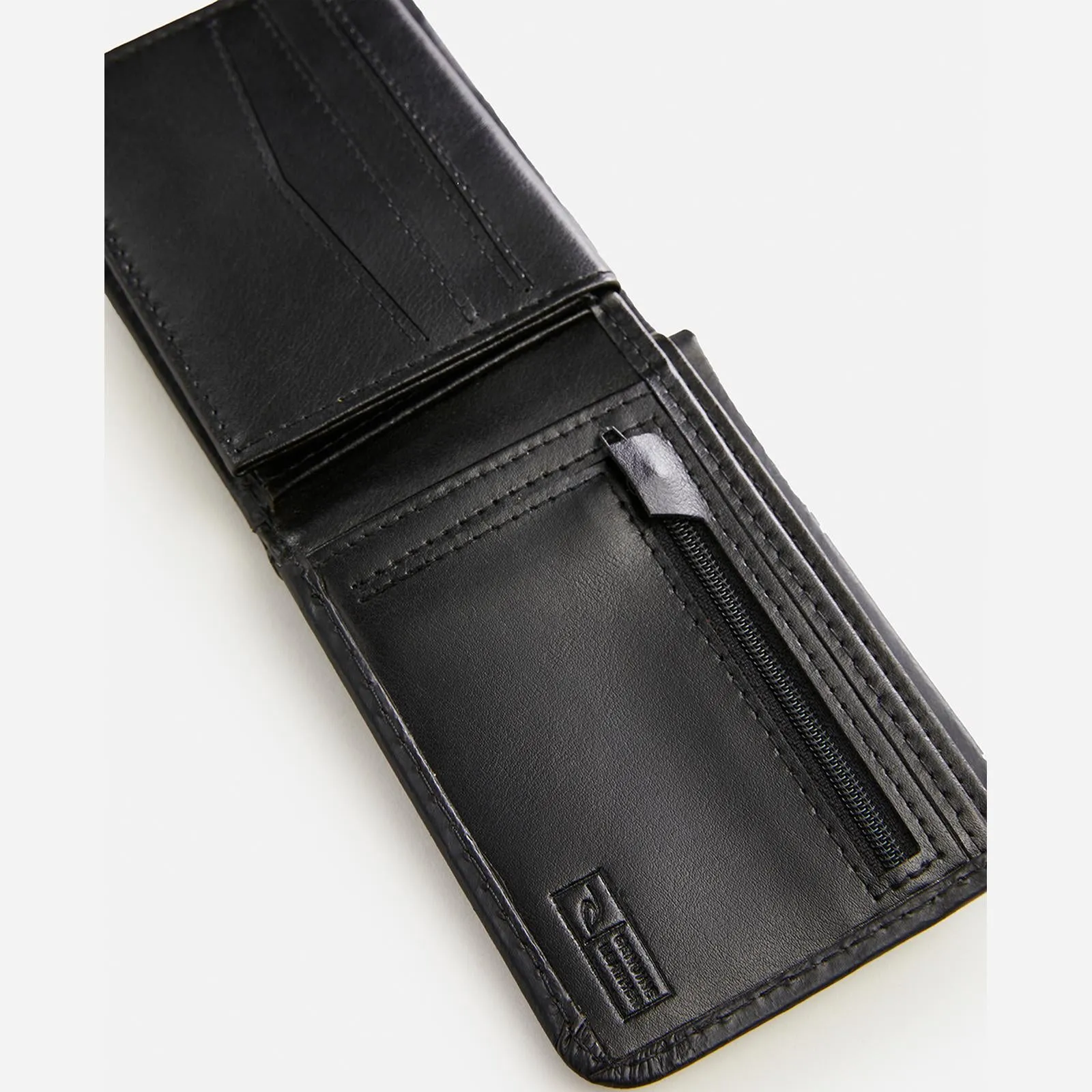 Rip Curl Mens Phaze Icon All Day Bi-Fold Card Noted Coin Wallet - Black