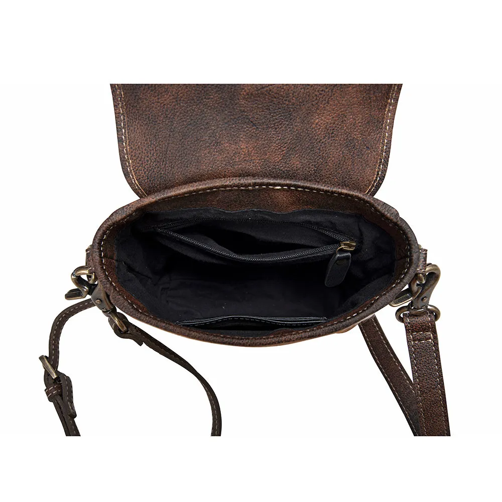 Santa Mesa Leather & Hairon Bag in Light Hair-on Hide
