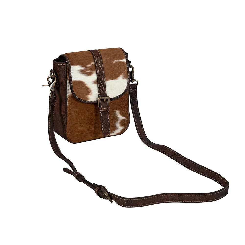 Santa Mesa Leather & Hairon Bag in Light Hair-on Hide