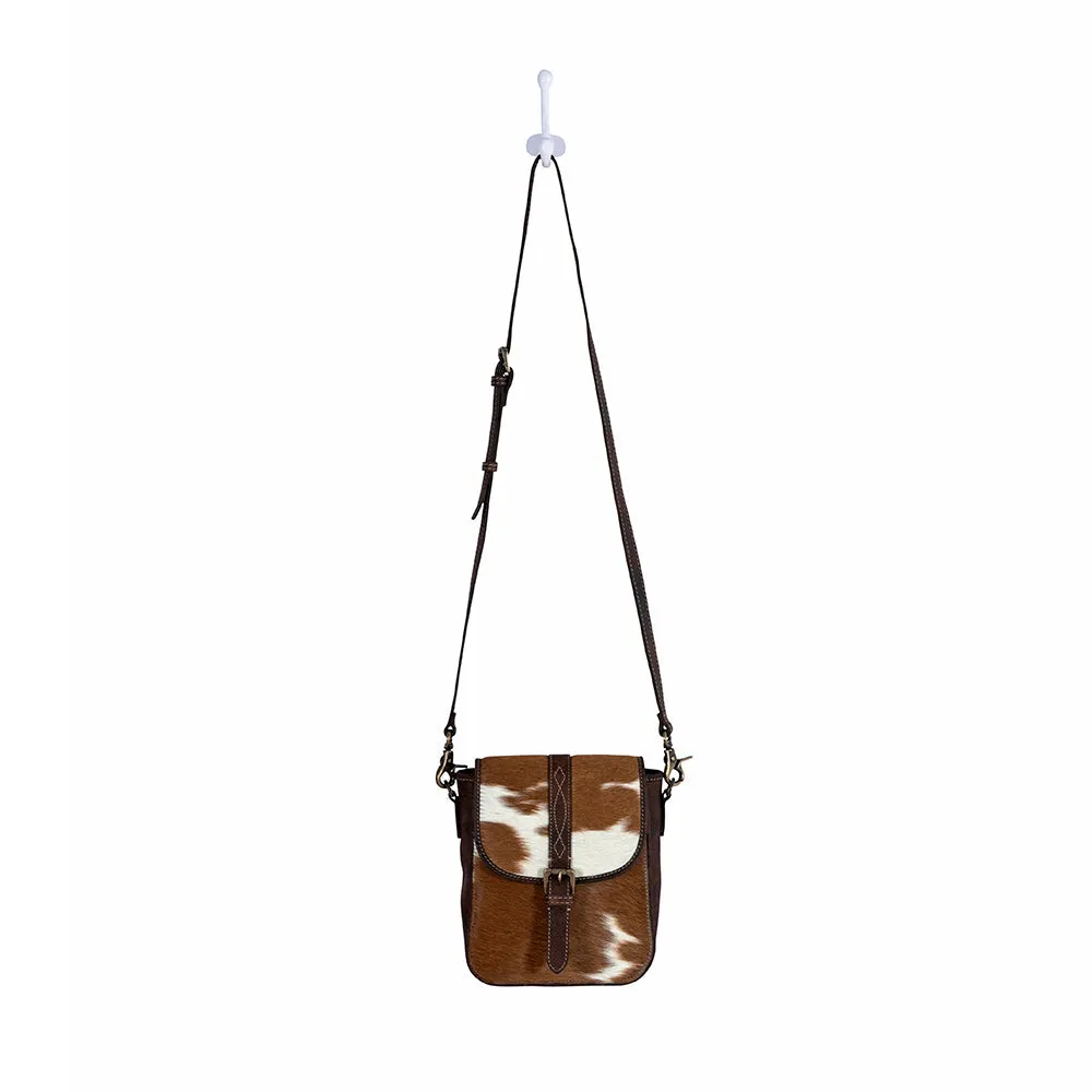 Santa Mesa Leather & Hairon Bag in Light Hair-on Hide