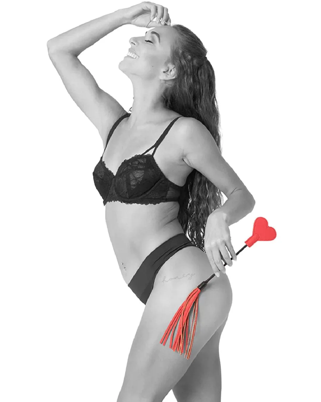Sex & Mischief Amor Red Heart Crop and Flogger